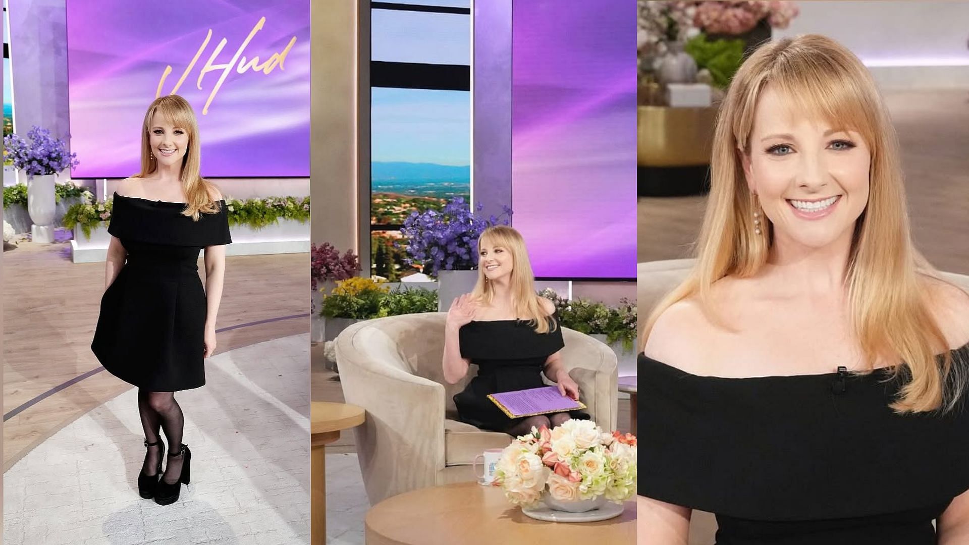 Rauch in an all-black look (Image via Instagram/MelissaRauch)
